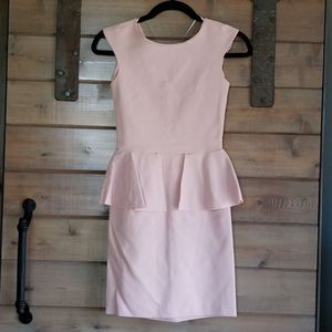 Zara Peplum Soft Pink Professional Dress